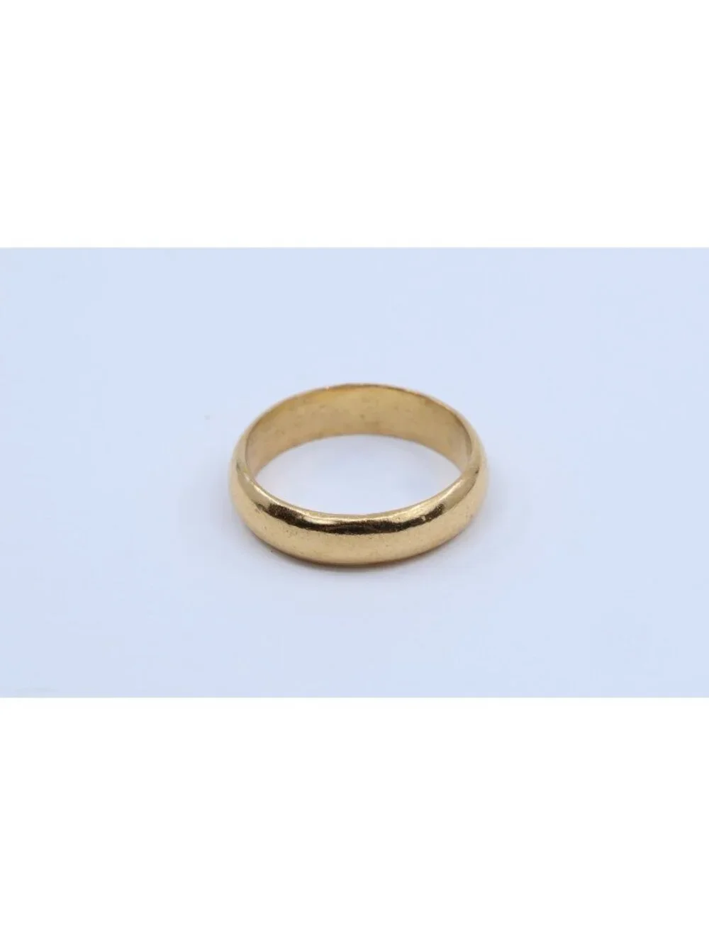 Unique 23K Karat Solid Yellow Gold Designer Polished Wedding Band Ring Size 5.50